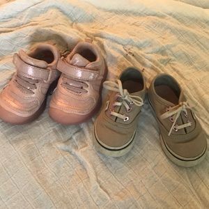 Stride Rite light up sneakers & Gray Vans size 4